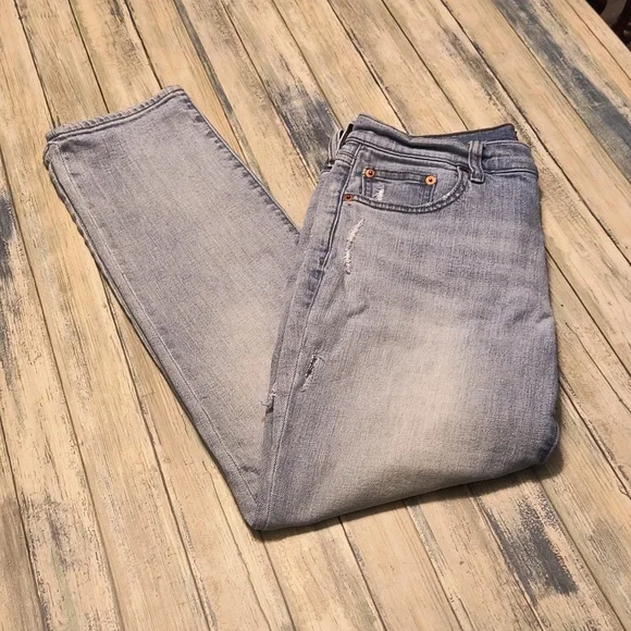 Gap Womens 1969 Best Girlfriend Distressed Jeans Straight Leg Sz 27 - Picture 3 of 7